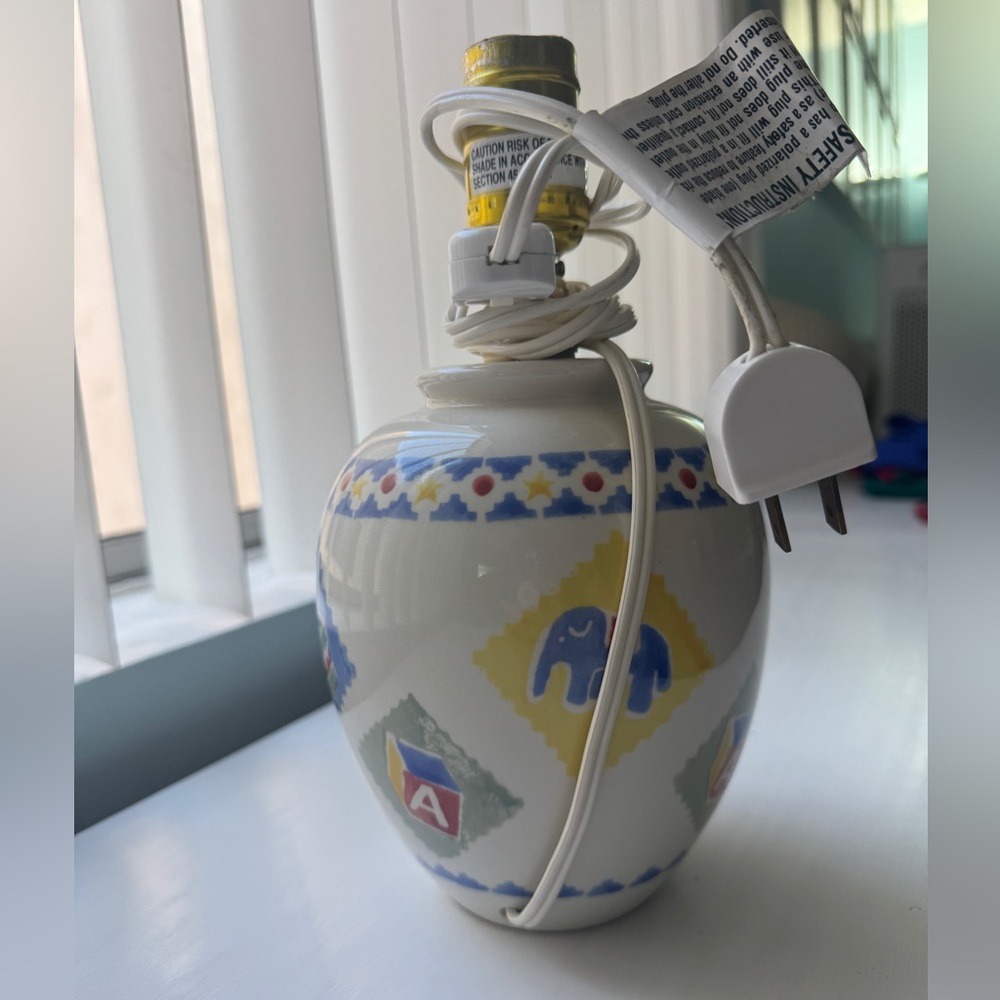 Laura Ashley Kids Lamp with Blue and Yellow Accents